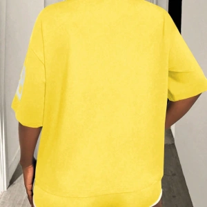 Kadın 2Lİ TAKIM OVERSİZE Trend T-shirt Şort Model 5119