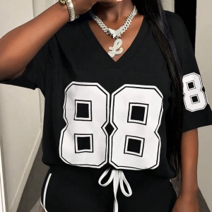Kadın 2Lİ TAKIM OVERSİZE Trend T-shirt Şort Model 5119
