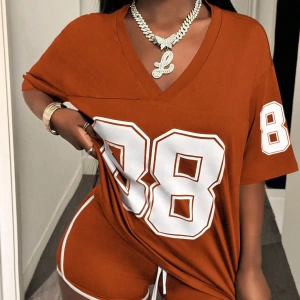 Kadın 2Lİ TAKIM OVERSİZE Trend T-shirt Şort Model 5119