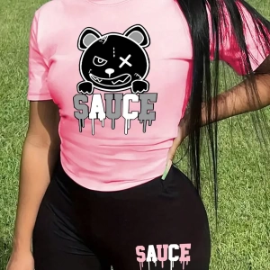 Kadın 2Lİ TAKIM OVERSİZE Trend T-shirt Şort Model 5122