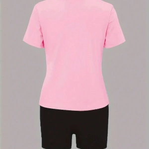 Kadın 2Lİ TAKIM OVERSİZE Trend T-shirt Şort Model 5122
