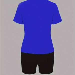 Kadın 2Lİ TAKIM OVERSİZE Trend T-shirt Şort Model 5122