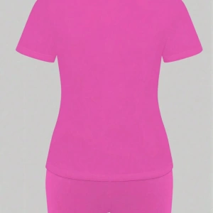 Kadın 2Lİ TAKIM OVERSİZE Trend T-shirt Şort Model 5123