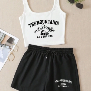 Kadın 2Lİ TAKIM OVERSİZE Trend T-shirt Şort Model 5127