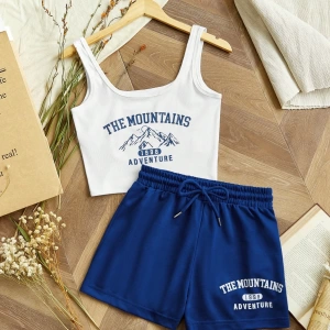 Kadın 2Lİ TAKIM OVERSİZE Trend T-shirt Şort Model 5127