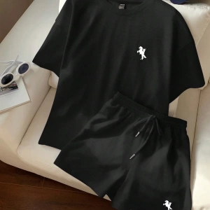 Kadın 2Lİ TAKIM OVERSİZE Trend T-shirt Şort Model 5129