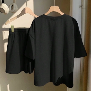 Kadın 2Lİ TAKIM OVERSİZE Trend T-shirt Şort Model 5129