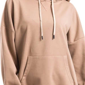 Kadın Bej Kapüşonlu Sweatshirt Cy84194 Bej