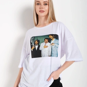 Kadın Beyaz Müslüm Gürses Baskılı Tshırt