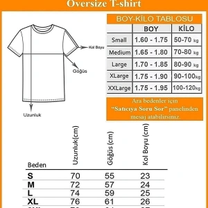 Kadın Beyaz Önü Güneş Baskılı Bisiklet Yaka Oversize Pamuklu T-shirt