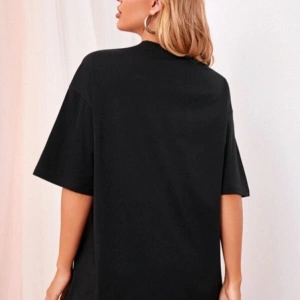 Kadın Beyaz Önü Güneş Baskılı Bisiklet Yaka Oversize Pamuklu T-shirt