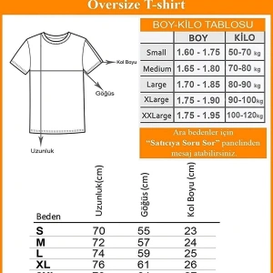 Kadın Beyaz Ördek Baskılı Bisiklet Yaka Oversize Pamuklu T-shirt