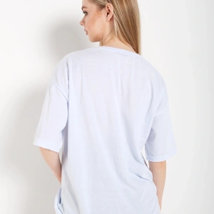 Kadın Beyaz Oversize Arizona Baskılı T-shirt