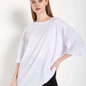 Kadın Beyaz Oversize T-shirt