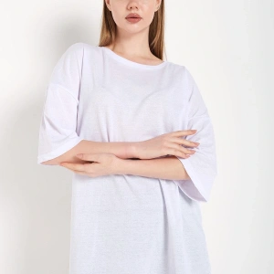 Kadın Beyaz Oversize T-shirt