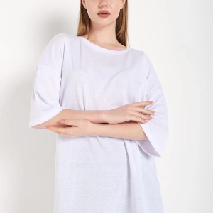 Kadın Beyaz Oversize T-shirt
