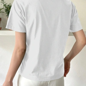 Kadın Beyaz Sunshine Baskılı Oversize Tişört