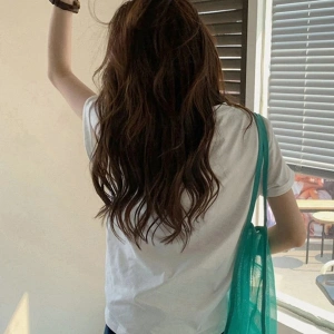 Kadın Beyaz Tavşan Baskılı Oversize T-shirt