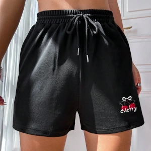 Kadın Bol Günlük Ayarlanabilir Bel Spor Şortu Cepli, İlkbahar/Yaz İçin Uygun