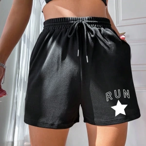 Kadın Bol Günlük Ayarlanabilir Bel Spor Şortu Cepli, İlkbahar/Yaz İçin Uygun