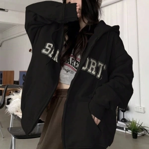 Kadın Bol Mektup Baskılı Termal Astarlı Sweatshirt, Sonbahar, Uzun Kollu Üstler Model 5144