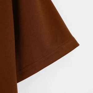 Kadın Düz Bisiklet Yaka Oversize Crop T-shirt 04CRP