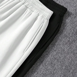 Kadın Düz Renk Ön Bağcıklı Cep Günlük Bağcıklı Spor Pantolonu