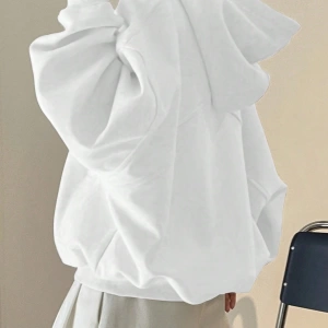 Kadın Düz Renk Ön Fermuarlı Uzun Kollu Minimalist Kapüşonlu, Günlük Giyim, Uzun Kollu  Model 5173