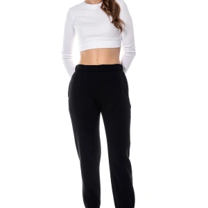 Kadın Ekru Renk Elastik Paça Örme Jogger Eşofman Altı Cy84200