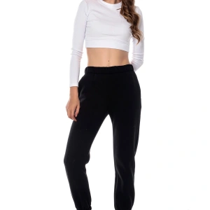 Kadın Ekru Renk Elastik Paça Örme Jogger Eşofman Altı Cy84200