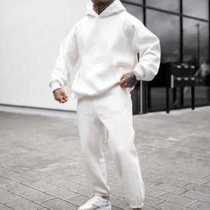 Kadın Ekru Renk Yüksek Bel Jogger Eşofman Takımı Cy84156