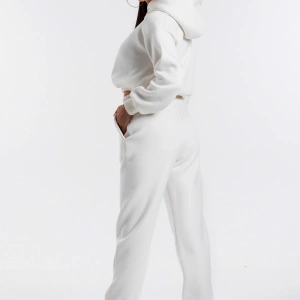 Kadın Ekru Renk Yüksek Bel Jogger Eşofman Takımı Cy84156