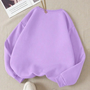 Kadın/Erkek Katı Sweatshirt