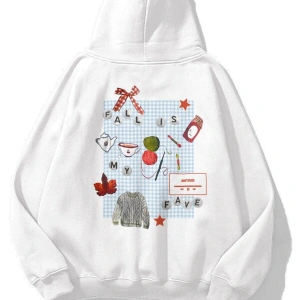 Kadın Fall is My Fave Sweatshirt Beyaz