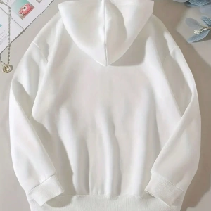 Kadın Günlük Kapüşonlu Üst Ön Fermuarlı ve Kalp Baskılı, Basit Stil Model 5166