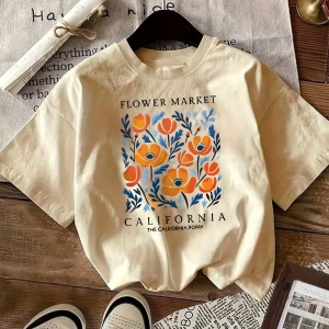 Kadın Günlük Kısa Kollu Yuvarlak Yaka Büyük Beden Tişört