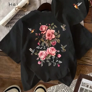 Kadın Günlük Kısa Kollu Yuvarlak Yaka Tişört