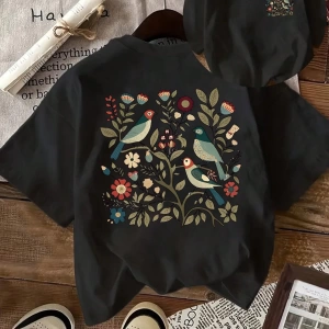 Kadın Günlük Kısa Kollu Yuvarlak Yaka Tişört