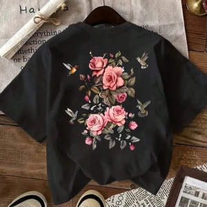 Kadın Günlük Kısa Kollu Yuvarlak Yaka Tişört