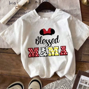 Kadın Günlük Moda Çok Yönlü Yuvarlak Yaka Kısa Kollu Tişört Harf Baskılı, Günlük Giyim İçin U