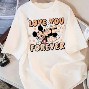 Kadın Günlük Moda Çok Yönlü Yuvarlak Yaka Kısa Kollu Tişört Harf Baskılı, Günlük Giyim İçin U