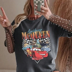 Kadın Günlük Moda Çok Yönlü Yuvarlak Yaka Kısa Kollu Tişört Harf Baskılı, Günlük Giyim İçin U