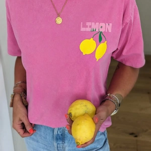 Kadın Günlük Yuvarlak Yaka Kısa Kollu Tişört Limon Çello Bahar Kıyafetleri Desenli