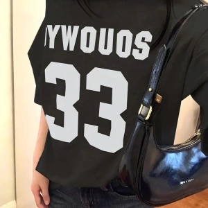 Kadın Kayık Yaka Oywouos Baskılı Oversize %100 Pamuk