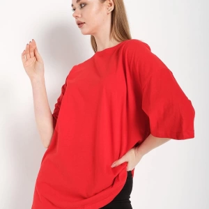 Kadın Kırmızı Oversize T-shirt