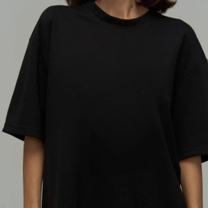 Kadın Kısa Kollu Penye Bisiklet Yaka Oversıze Rahat