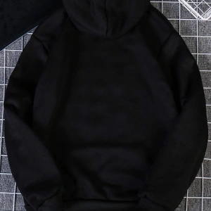 Kadın Küçül Kalp Baskılı Kapüşonlu Sweatshirt Siyah