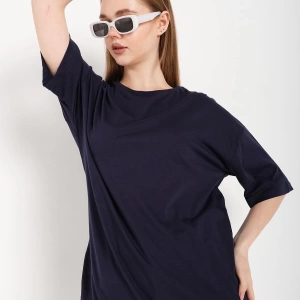 Kadın Lacivert Oversize T-shirt