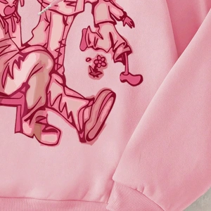 Kadın Mektup Baskılı Düşük Omuz Sweatshirt Ve Bağcıklı Bel Pantolon Takımı