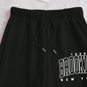 Kadın Mektup Baskılı Yuvarlak Yaka Sweatshirt Ve Eşofman Altı Takımı